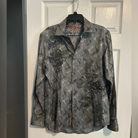 Robert Graham Monochrome Striped Shirt - Picture 1 of 6